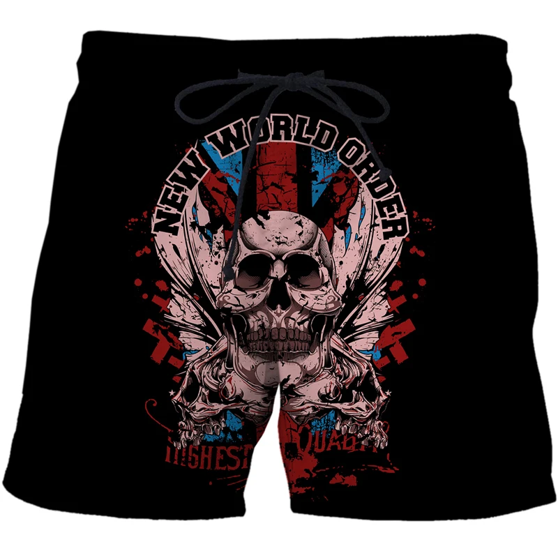 

2022 New 3D Skull Pattern Print Men Shorts Beach Shorts harajuku Mens Swimming Surfing Shorts Sports Shorts Men clothing