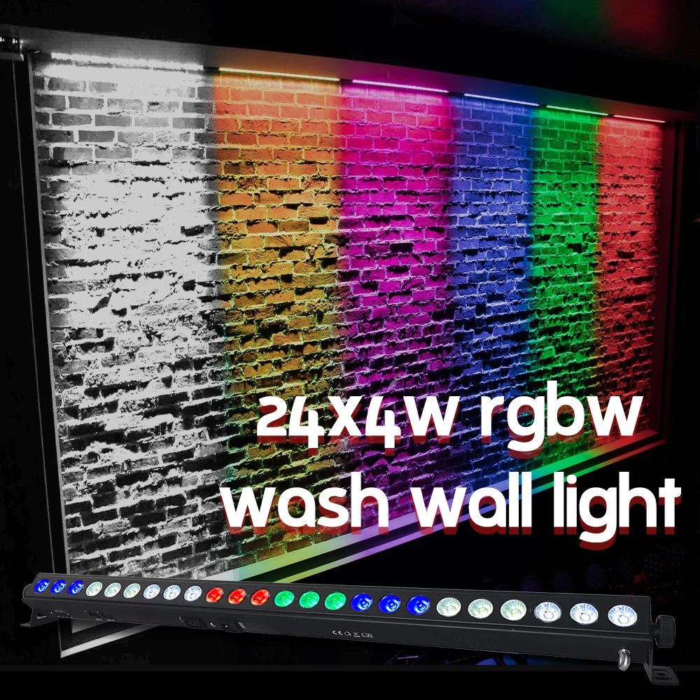 

YUER NEW 24X4W RGBW 4IN1 LEDs Wall Wash Light DMX512 Disco Full Color Running Horse Bar Light For DJ LED Party Xmas Club Wedding