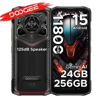 DOOGEE Blade20 Pro - Smartphone robusto 6.6" con Gemini AI, batteria da 11800mAh, 24GB di RAM (6+18), 256GB di memoria, Android 15, altoparlante grande ampiezza 125dB
