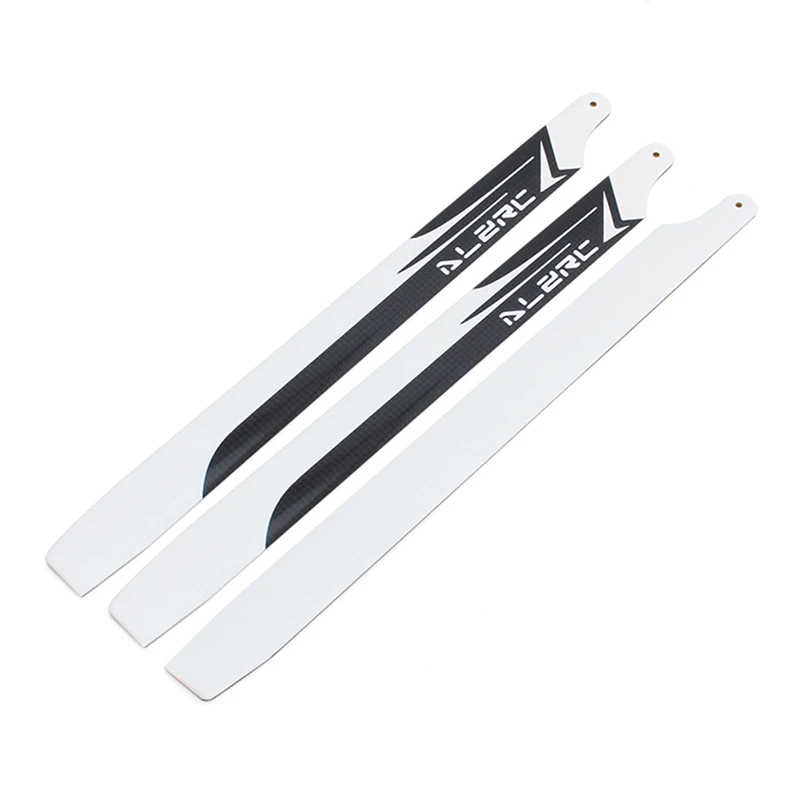 Lot de 2 pales de rechange pour hélicoptère RC R Series, emballées dans un sachet transparent.