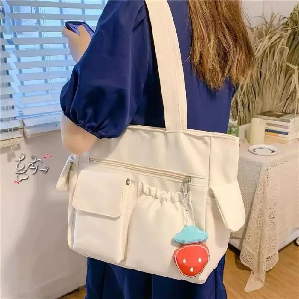 

Bag Women Student Class Bag New Canvas Shoulder Bag Commuter Handbag Women Large Capacity Tote Bag