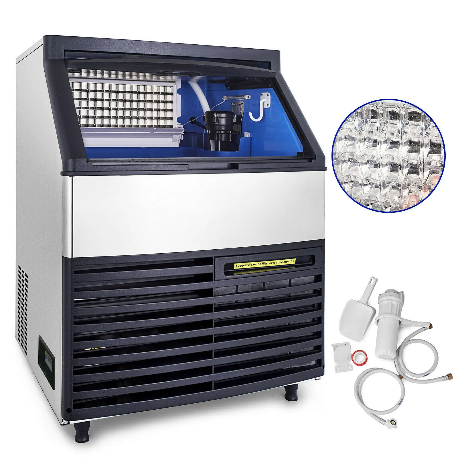 

Commercial Ice Maker Cube Ice Making Machine 120kg