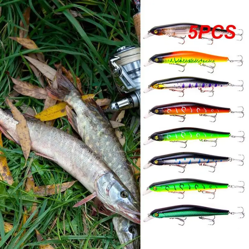 

5PCS Floating Minnow Fishing Lures Wobblers 12.5cm 17.5g Crankbait Artificial Plastic Hard Bait Bass Pike Jerkbait Pesca Tackle