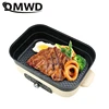 DMWD Multifunction Electric Cooking Pot 4L Hot Pot Mini Skillet Food Cooker Barbecue Boiling Stewing Pot Breakfast Machine 220V 5
