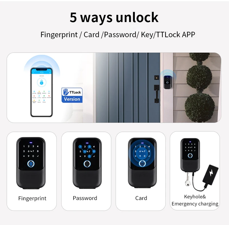Key Safe TTlock Fingerprint Bluetooth Wifi Digital Key Box App Remote Unlock Wal