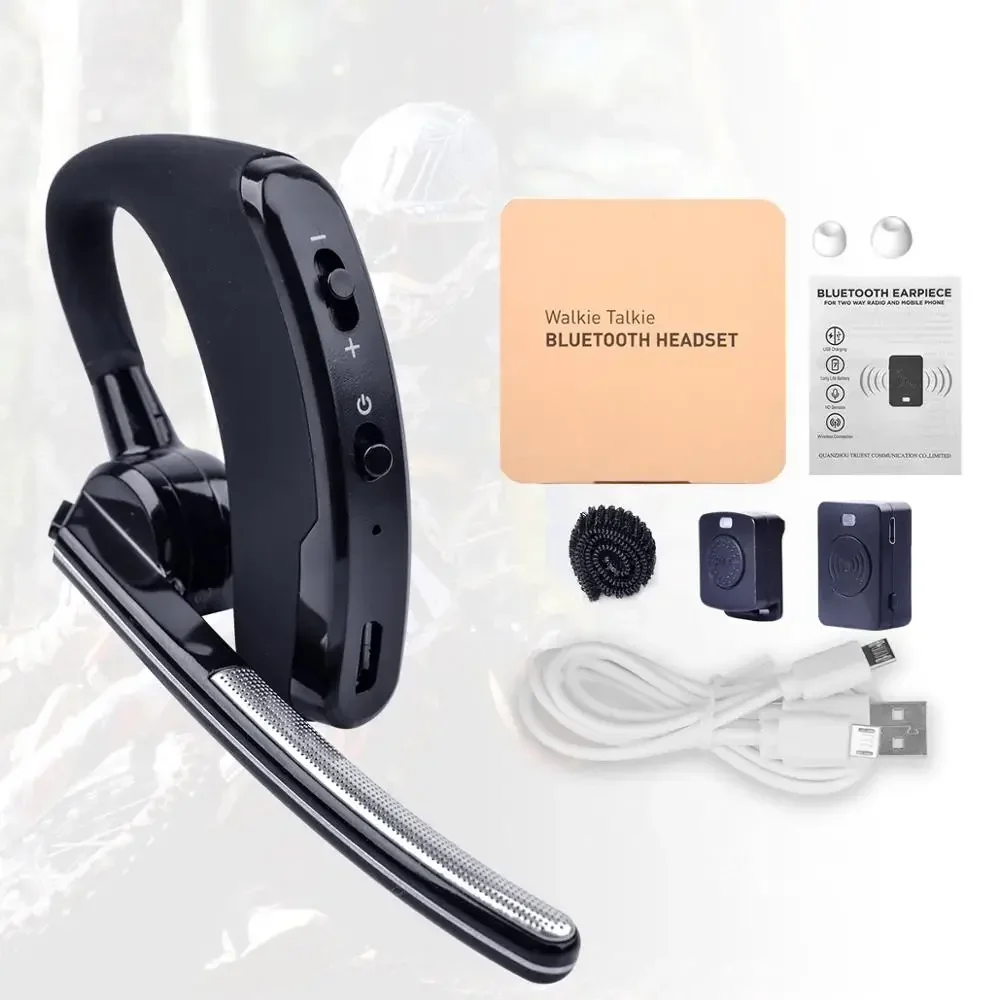 BaoFeng 워키토키 무선 헤드셋 블루투스 PTT 이어폰, 마이크 M/K 포트 포함, UV-82 UV-5R BF-888S 켄우드 모토 햄 스테이션용