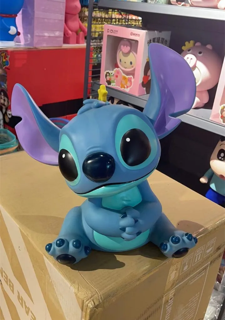 [Disney] 44cm Big Size Lilo & Stitch Piggy Bank Action Figure