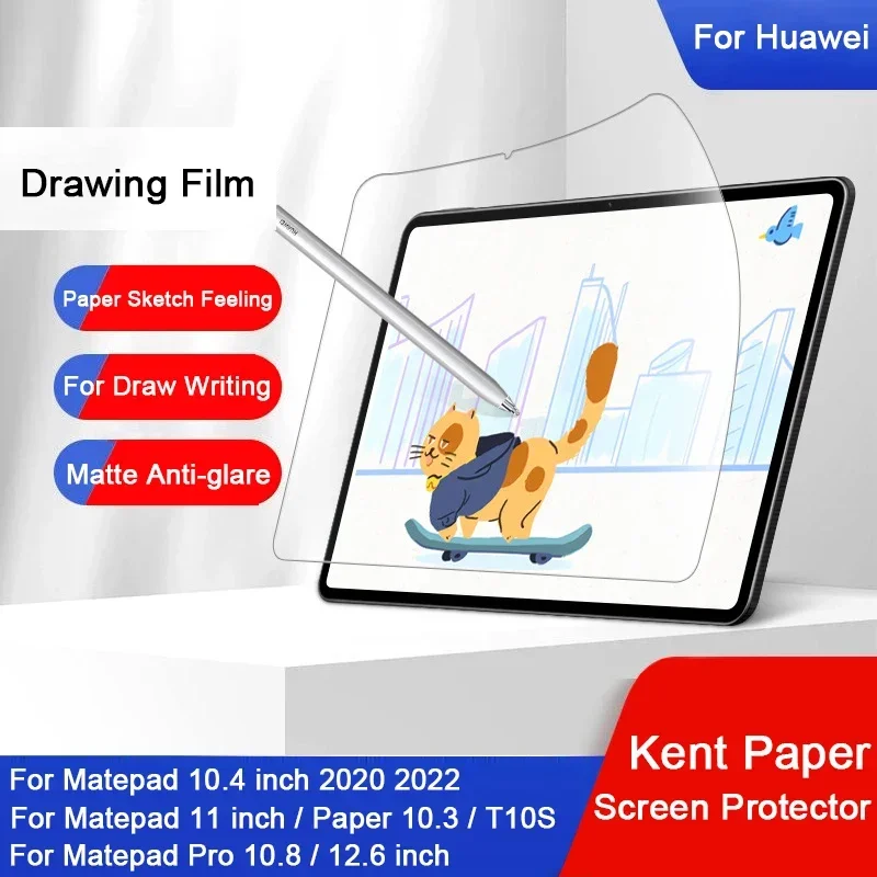 

Пленка для рисования для Huawei Matepad 11 10,4 Pro 10,8 12,6 Honor Pad 8 12 дюймов SE 10,4, защитная матовая пленка для экрана, 2 шт.