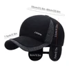 New Warm Mens Winter Wool Baseball Cap Anti-Cold Warm Duck Tongue Cap Middle-Aged And Elderly Thickened Warm Hat For Outdoor 6