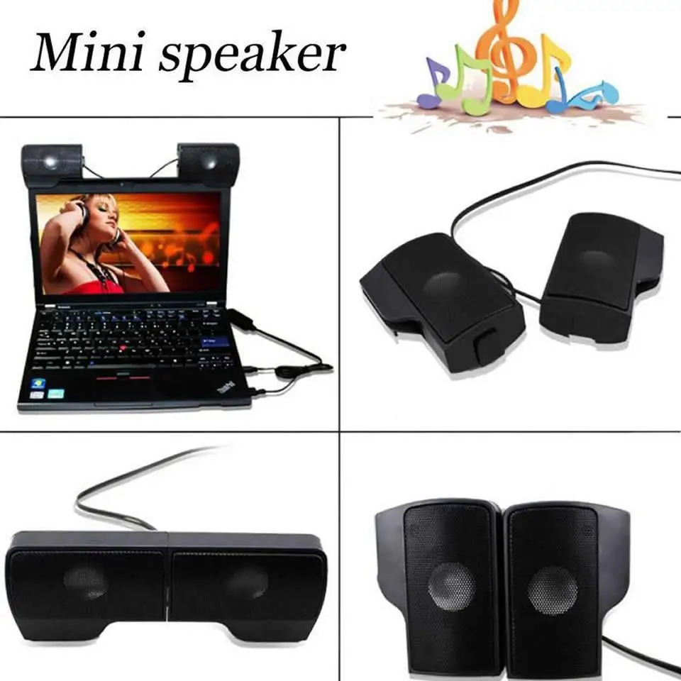 Outmix-mini Portátil Clipon Alto-falantes Estéreo Usb Controlador de Linha Soundbar para Laptop Mp3 Telefone Music Player pc com Clip Par - Image 3