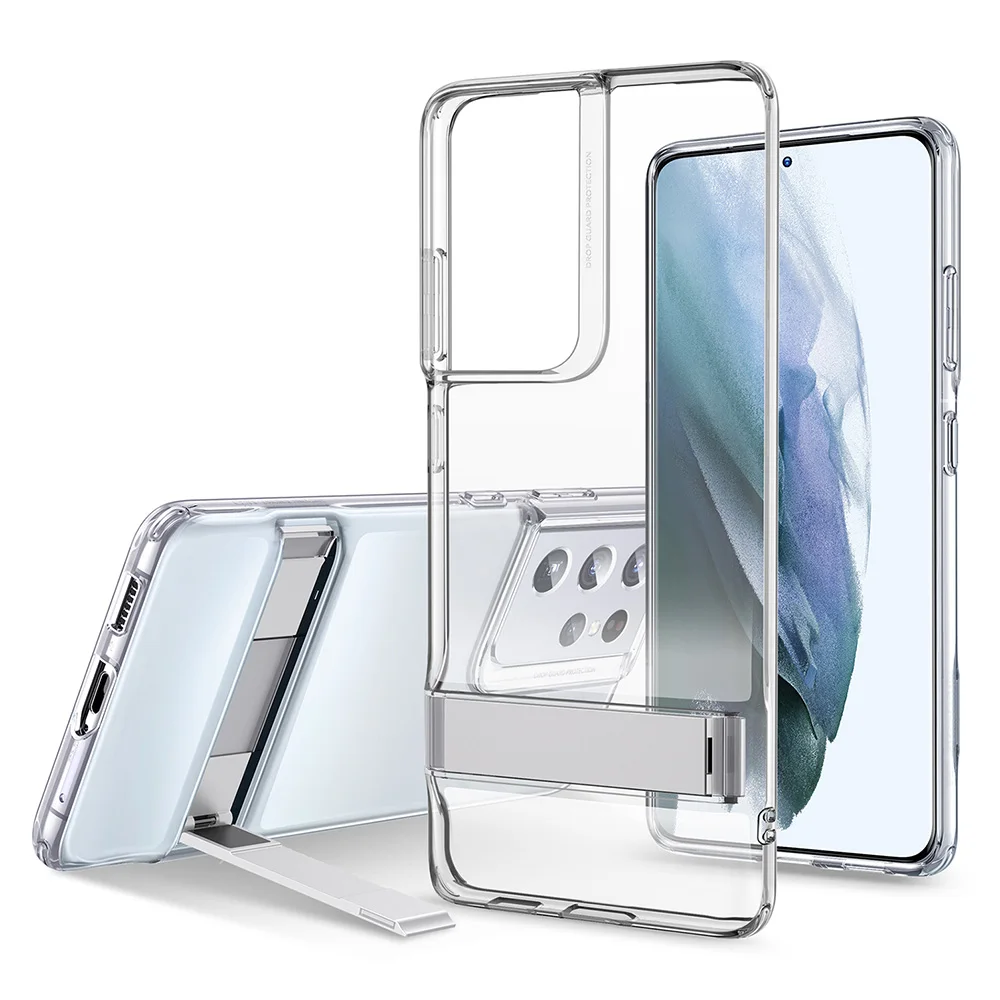 ESR for Samsung S22 Note 20 Ultra Case S21 Note 10 Plus Case Metal Stand Kickstand TPU Clear Cover for Galaxy S20 Ultra Plus A52 best case for samsung