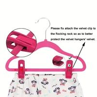 10pcs Velvet Hanger Clips, Clothes Pins, Strong Finger Clips Perfect For Thin Velvet Hangers, Closet Accessories 2