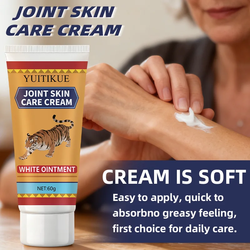 Skin and joint care cream, containing hyaluronic acid, collagen, and Siberian daisy extract, deeply moisturizing and non-greasy