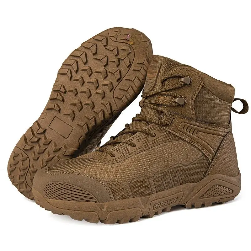 Outdoor Tactical Hiking Boots Waterproof Exploration Rescue Sandbox Military Boots Men Adults Pu Spaceoxford Cloth