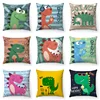 Home Room Gift Sofa Bed Chair Pillowcase Cartoon Dinosaur  Cute  Square 1