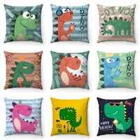 Home Room Gift Sofa Bed Chair Pillowcase Cartoon Dinosaur  Cute  Square 1
