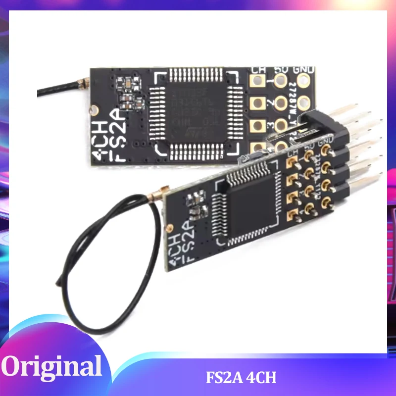 FS2A 4CH AFHDS-Empfänger – Mini PPM 2,4 GHz 3,5–6 V Eingang 30 x 15 mm FlySky i6/GT5 kompatibles RC-Auto/Boot/Flugzeug