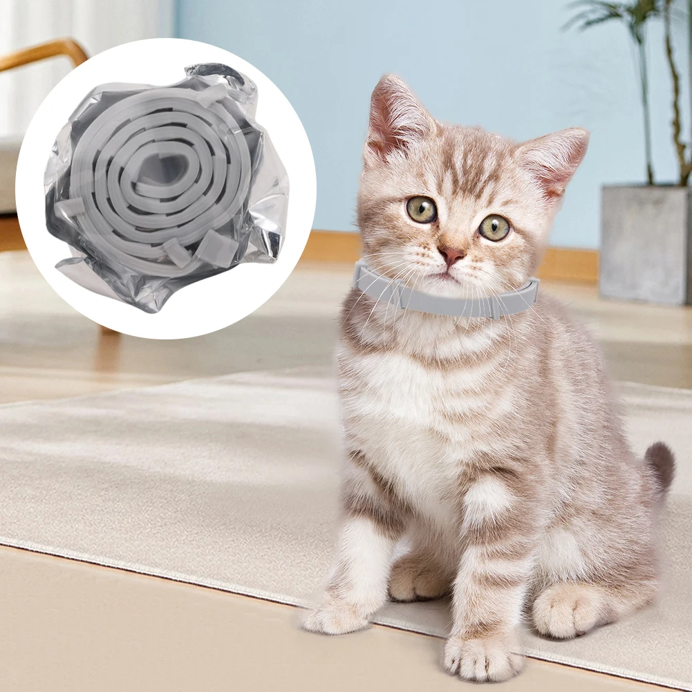 Flea Collar 8 Months Protection Pet Anti Flea Tick Neck Collar Natural Flea and Tick Prevention Collar for Dogs and Cats