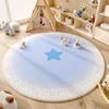 Pink Girl New Round Carpet Children Room Warm Fluffy Soft Decorative Carpets Geometric Love Anti Slip Rug Carpet for Living Room 3