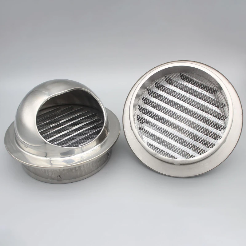 Stainless Steel Wall Ceiling Air Vent Exhaust Hood Ducting Ventilation Waterproof Vents Cap Exhaust Grille Cover Bathroom