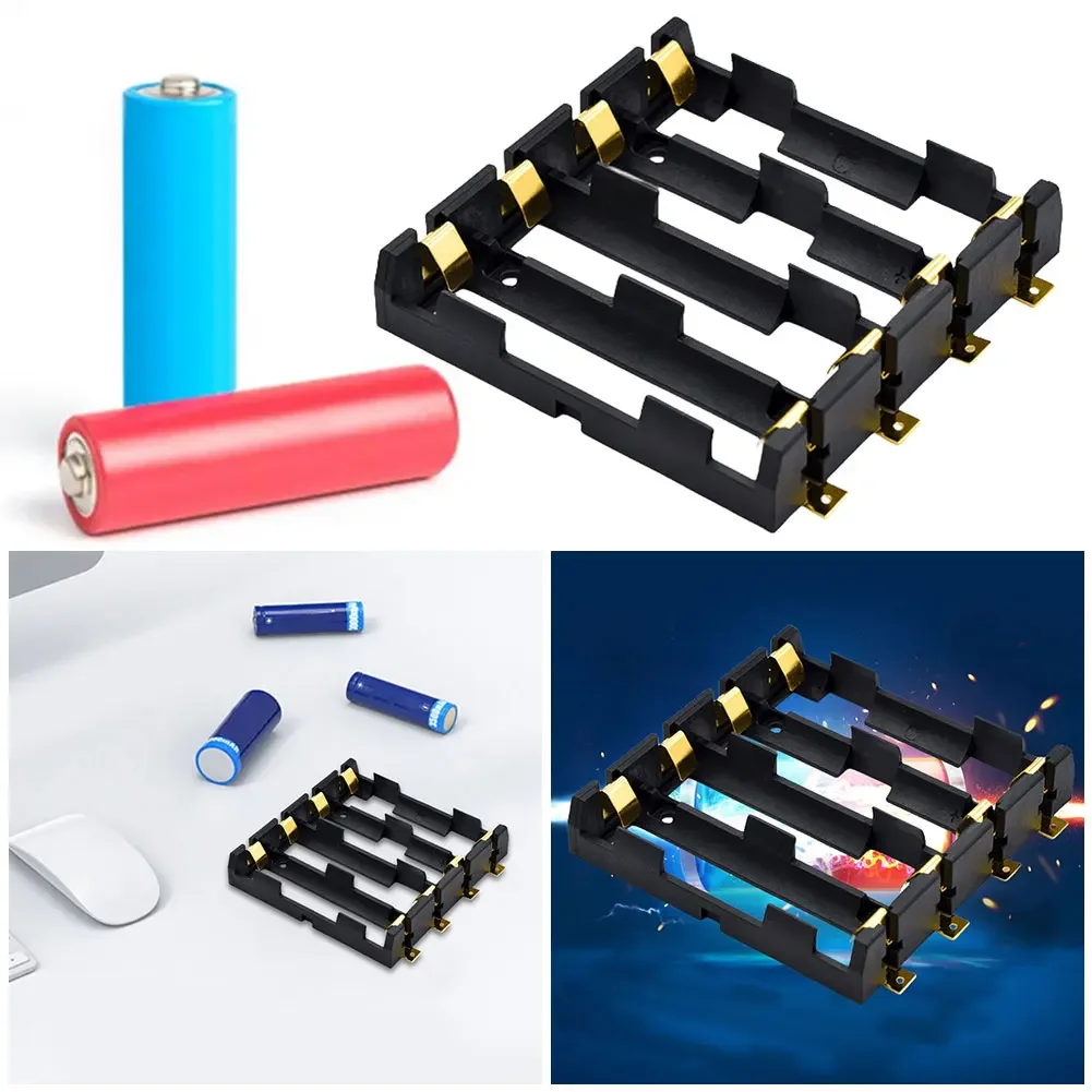 Bronze Pin 18650 SMT Battery Holder for Rechargeable Power Supply