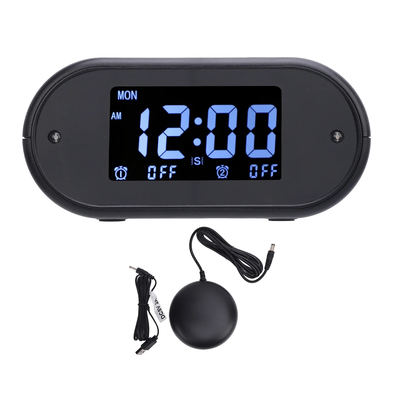 שעון מעורר גדול עם שייקר למיטה שעון מעורר גדול עם שייקר למיטה 4 רמות שעון מעורר כפול רועד לנושנים כבדים