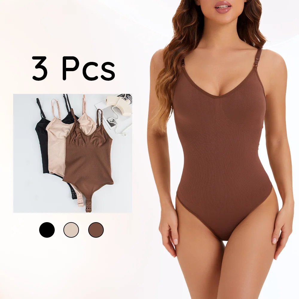 Sexy Women Shapewear Thong Tummy Control Slimmer Waist Bodysiut Ladies Stretchy Breast Support Body Suit One Piece Set Shaper