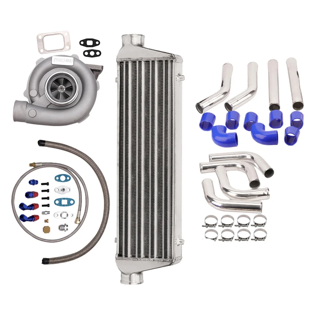 T04E Turbo Kit intercooler wastegate bov boost Gauge Oil Line For