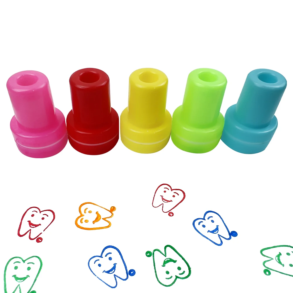 10Pcs/box Cute Dental Tooth Shape Cartoon Stamp for Kids Children Stamper Dental Clinic School Student Reward - Image 3