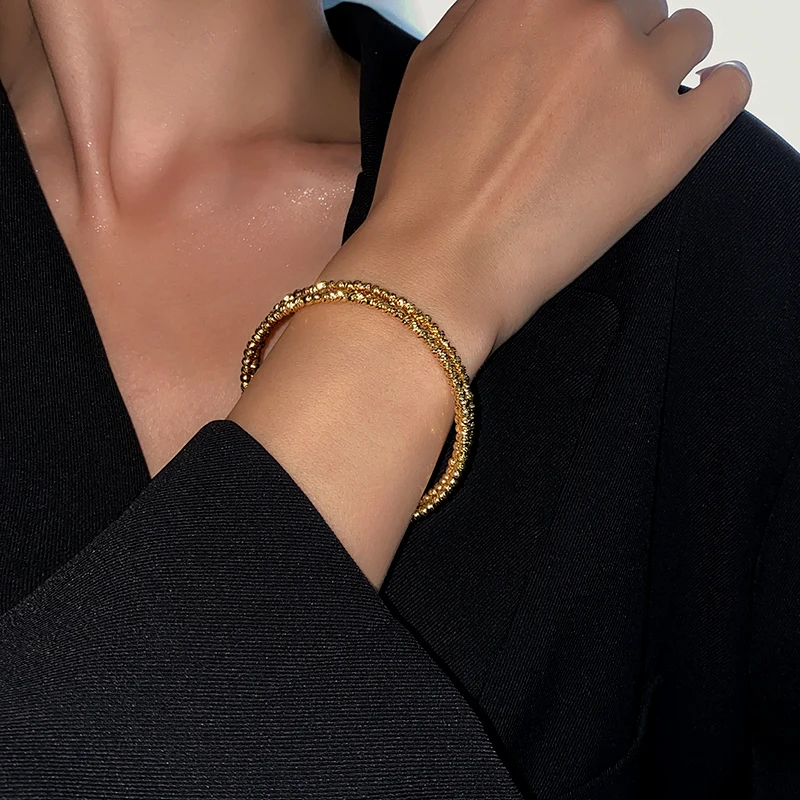 أساور هندسية فاخرة ٥ قطع