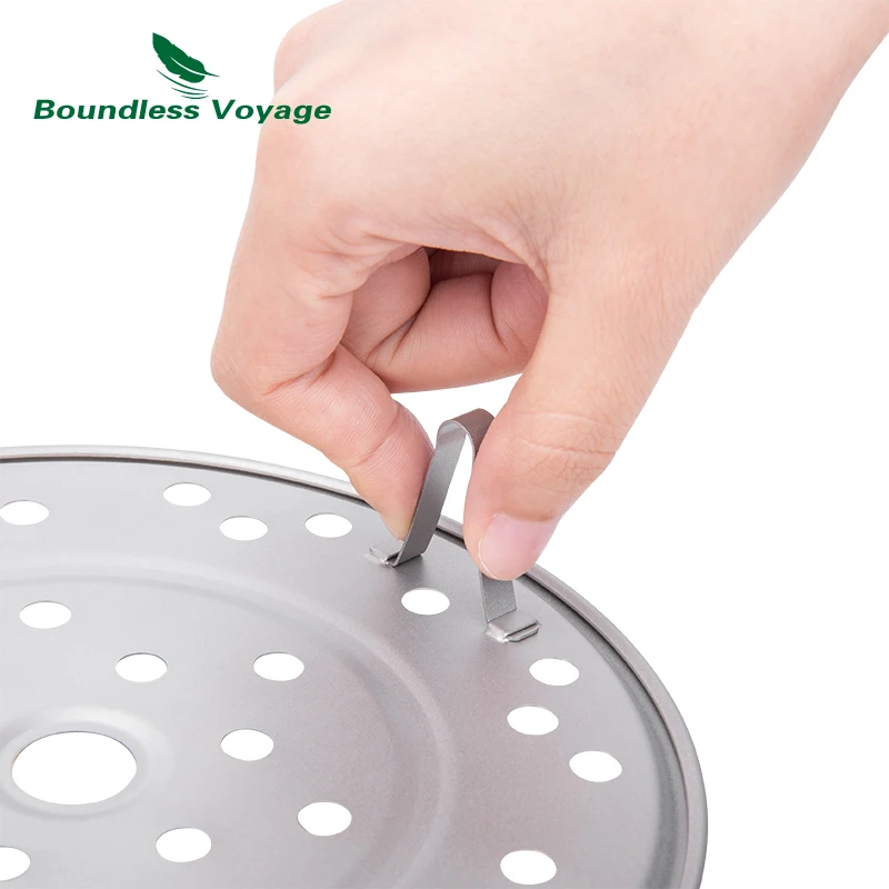 Boundless Voyage Titanium Steamer Rack Cooling Racks for Cooking & Baking Heavy Duty Round Steaming Tray Stand