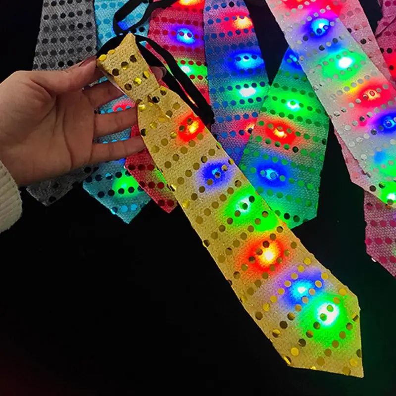 Cravatta Luminosa LED Colorata - Incandescente Per Uomo E Donna, Accessorio Per Feste, Halloween, Cosplay