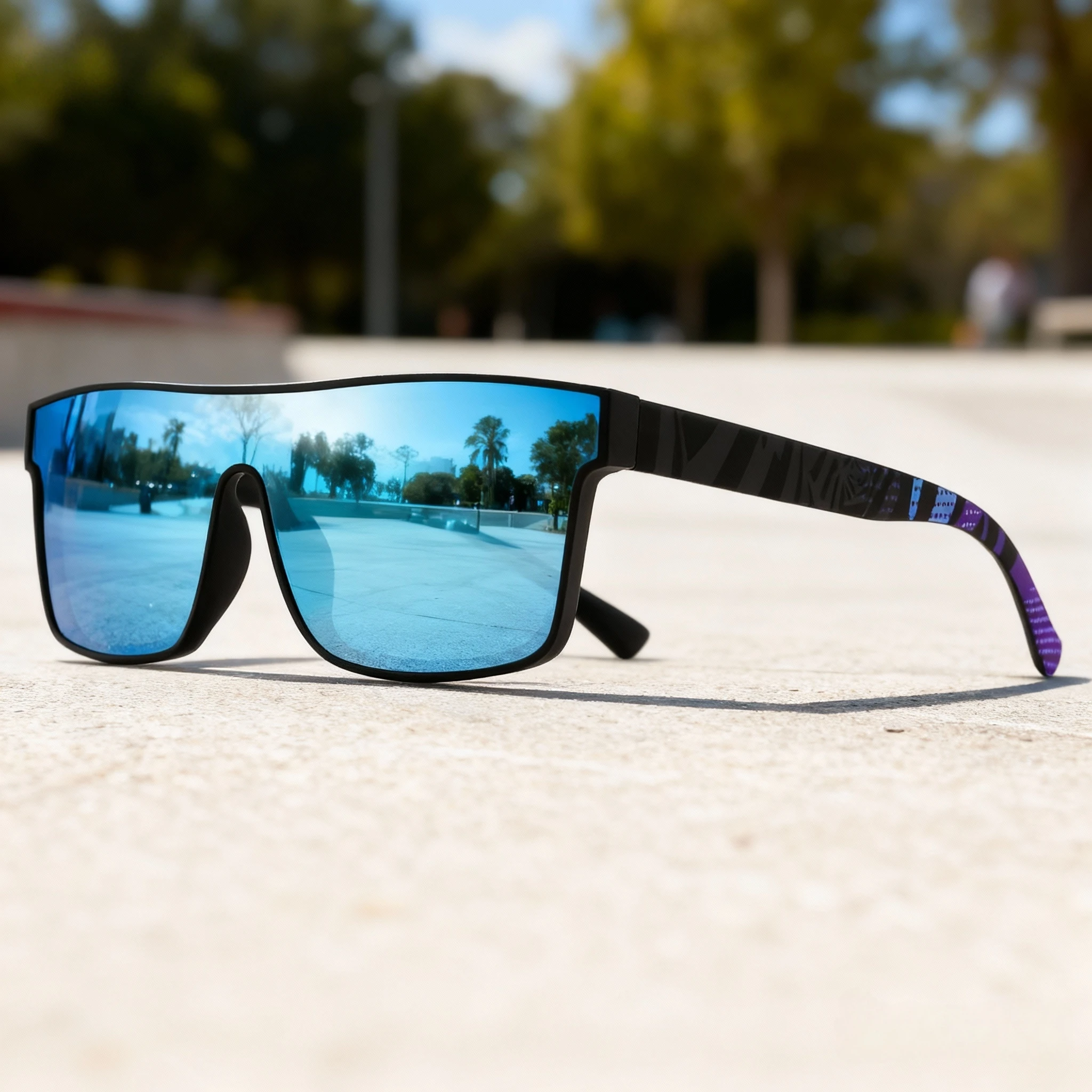 Colorful One-Piece Sports Sunglasses 4