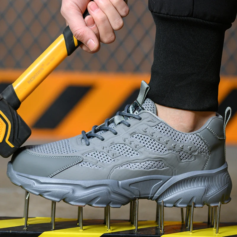أحذية أمان شبكية قابلة للتنفس للرجال أحذية واقية ب...