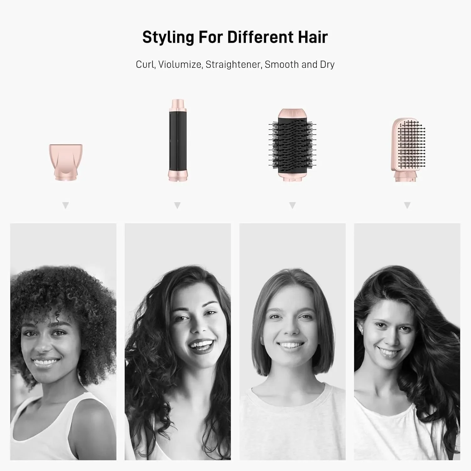 High-speed Hot Air Comb Folding Five-in-one Multi-function High-speed Noise Reduction Hair Dryer Curling Iron cepillo alisador 6