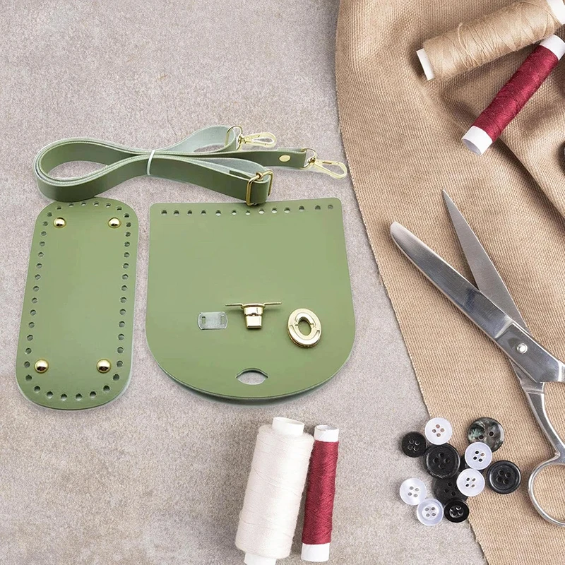 7pcs DIY Handmade Bag Set – Bottom, Flap Cover & Hardware for Crochet/Knitting Bags 3