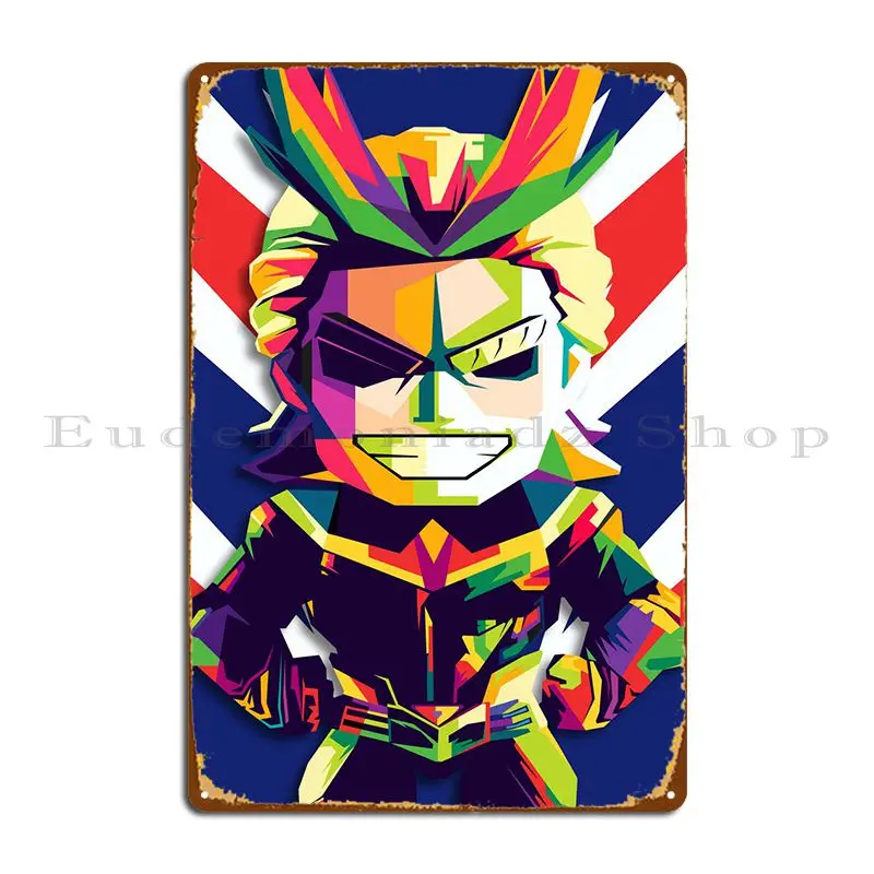 

All Might Chibi металлический Плакат Бар пещера печать дизайн оловянный плакат