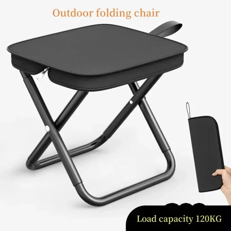 Tabouret de pêche portable en forme d'étui à crayons - Petit siège pliant sac à main pour tourisme et loisirs