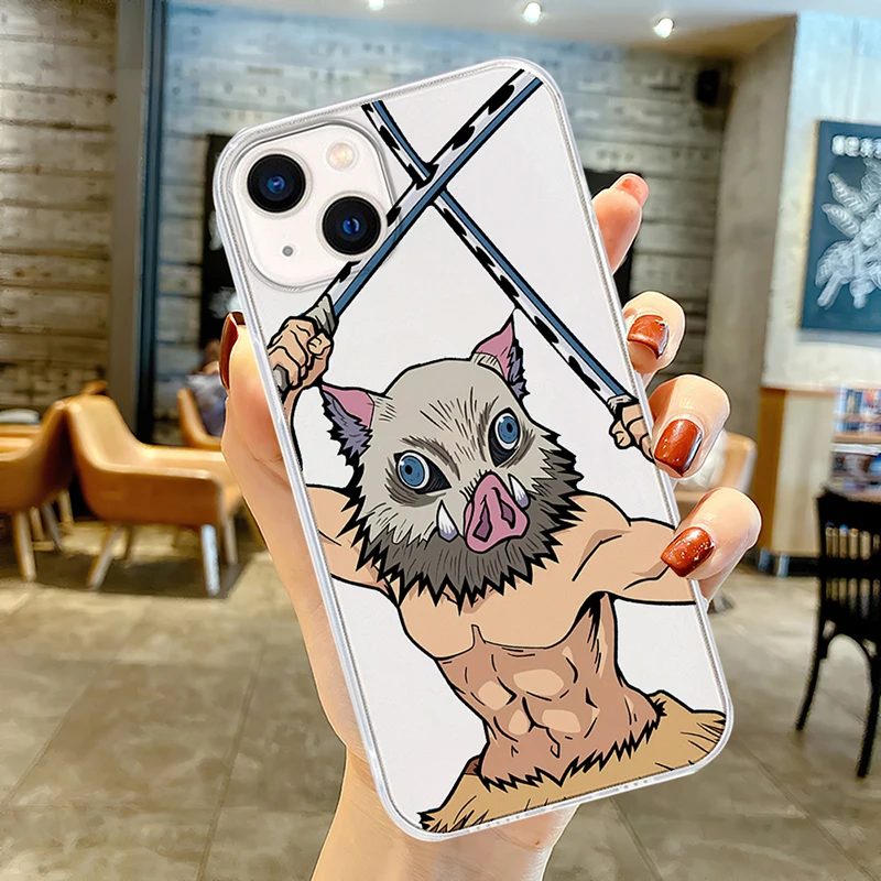 leather phone wallet Demon Slayer Phone Case For iPhone 11 12 13 Pro MAX 6 6S 7 8 Plus XS 12 13 Mini X XR SE 2020 Couple Soft Clear Anime Cartoon wallet phone case