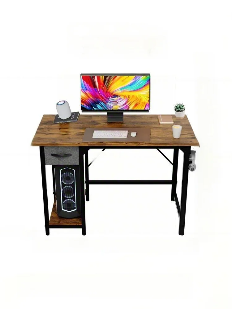 Biurko Devoko 100x50 cm z szufladami, mały stolik komputerowy z uchwytem na słuchawki, mini biurko, stół do nauki