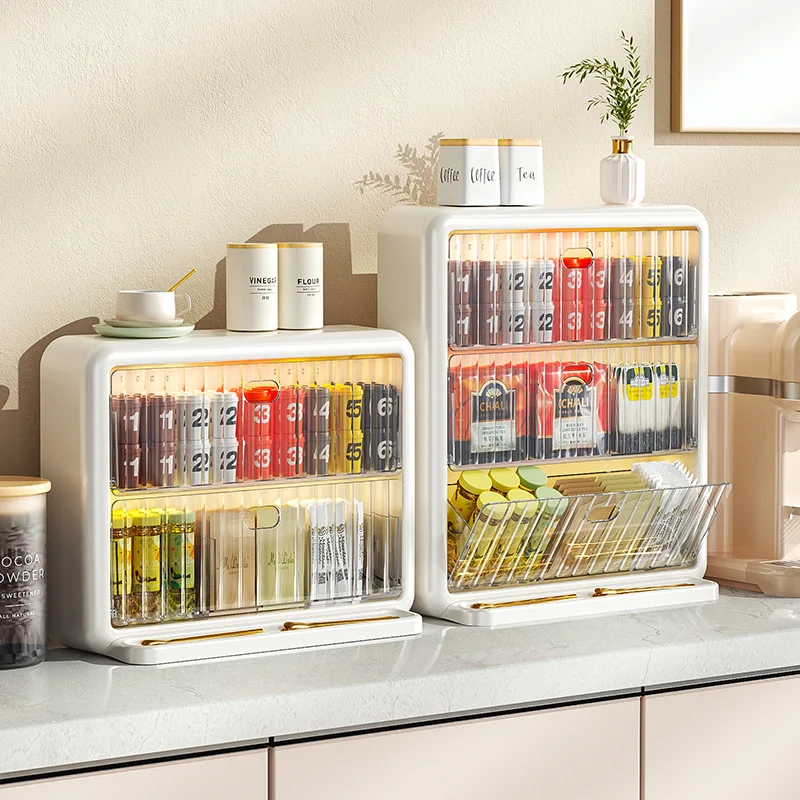 

Wall-Mounted Storage Box Coffee Capsule Holder Box Tea Coffee Pods Dispenser Case Capsule Wall Box Cosmetics Storage Container