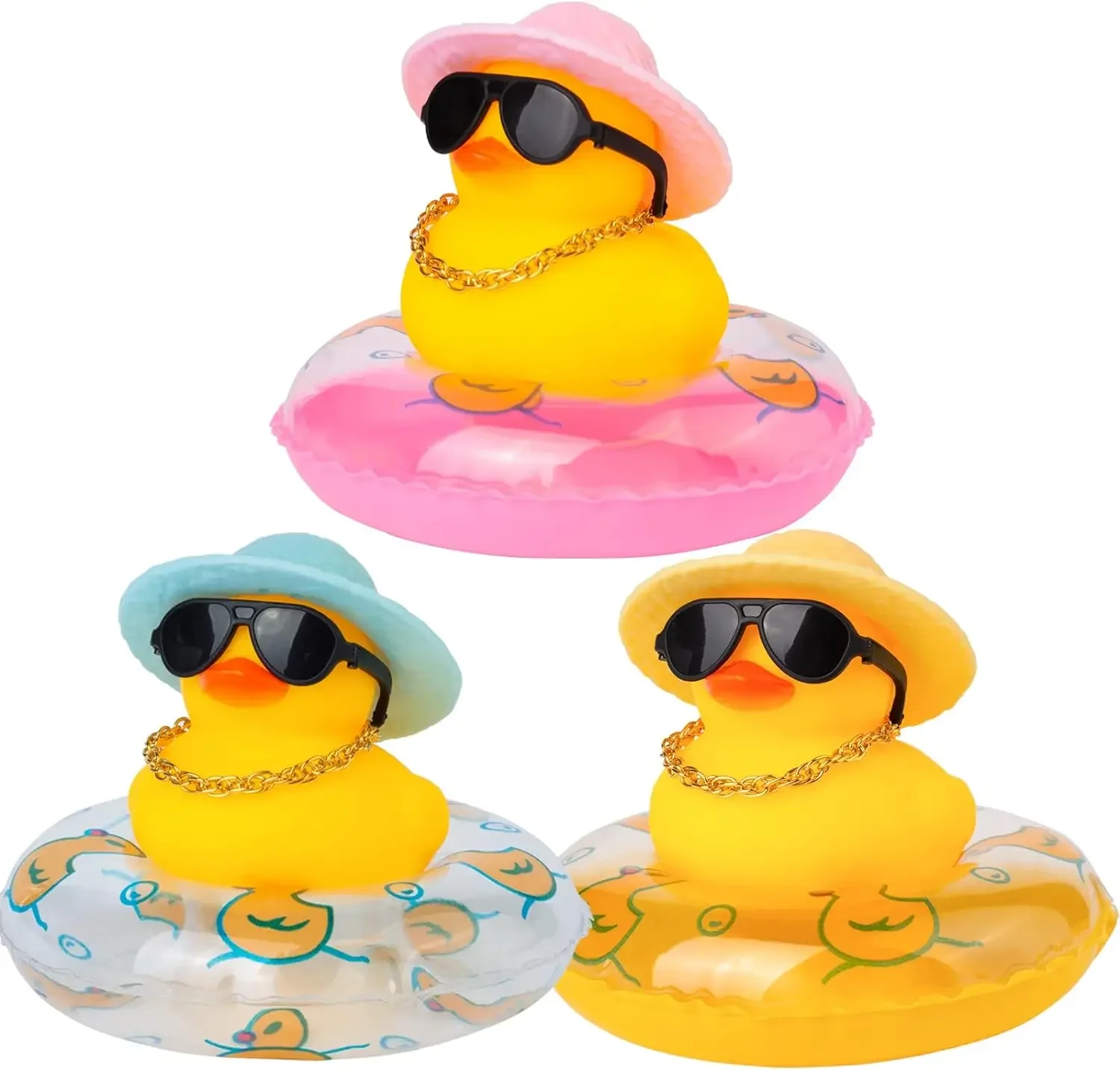 Ornement Voiture Canard Cartoon – Déco Intérieure Mignonne, Pendentif Pour Rétroviseur, Plâtre Orange, 1 Pièce