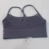 Lemon Cozy Widen Hem Padded Running Sport Bra For Women Y-Shape Racer Back Sexy Spaghetti Strap Yoga Bra Tops with Removable Cup 4