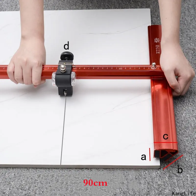 120 90 60cm Double-head T Type Ceramic Tile Pusher Glass Tile Push Knife Cutting Tools Glass Opener Cutter Tool With Pliers Glass Cutter Tile Glass Cutter Tile Cutting Tool