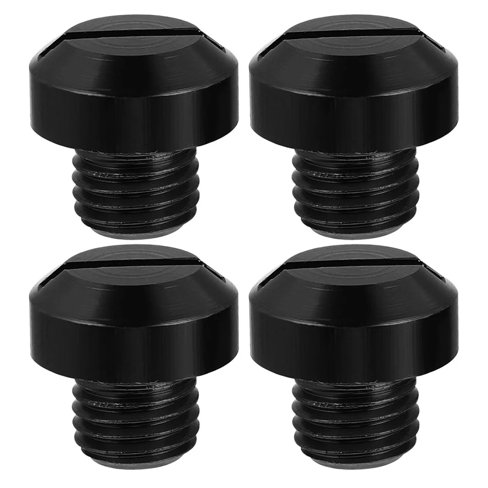 

4 Pcs Motorcycle Accessories Rearview Mirror Hole Screws Plugs Aluminum Alloy Universal Black