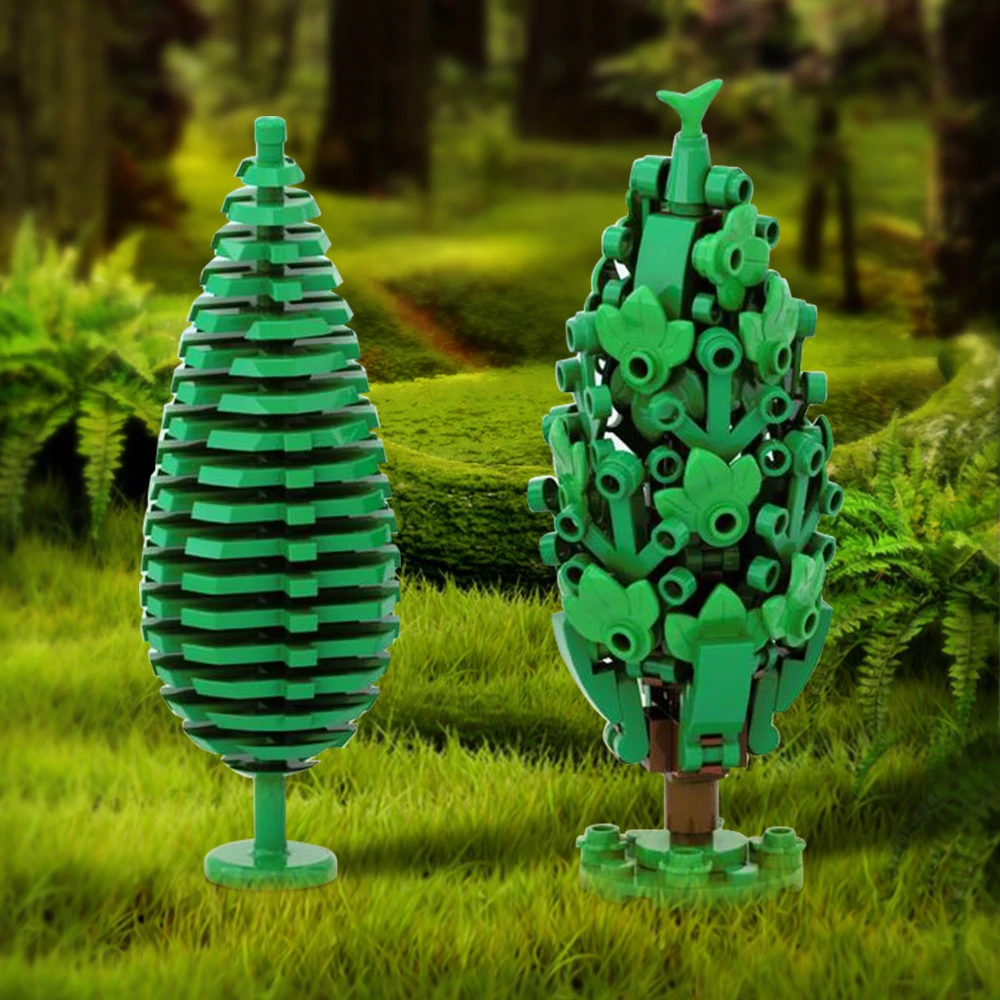 Moc Vintage Big Tree Animal And Plant Series Building Block Garden Forest Tree Potting Bricks Giocattolo Per Bambini Regalo Di Natale