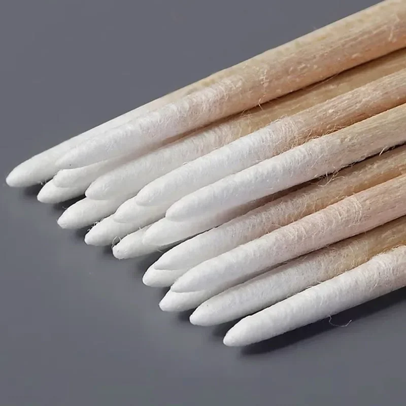 100Pcs Nails Wood Swab Clean Sticks Bud Tip Wooden Cotton Head Manicure Detail Corrector Nail Polish Remover Art Tool cotton swabs,nail care kit,manicure tools,manicure pedicure kit,manicure set,manicure pedicure tools,pedicure tools