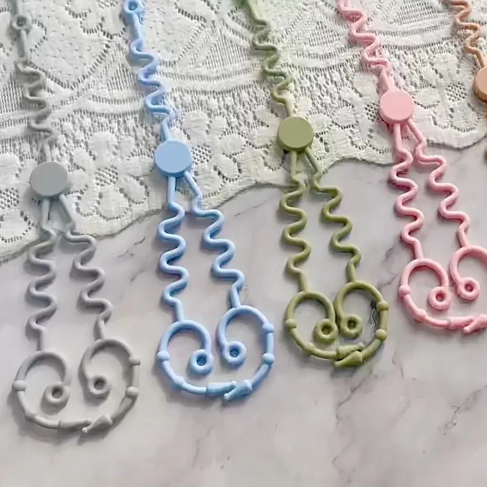 Portable Silicon Nipple Anti-drop Chain Adjustable Safety Baby Pacifier Chain Stroller Accessories Double Head