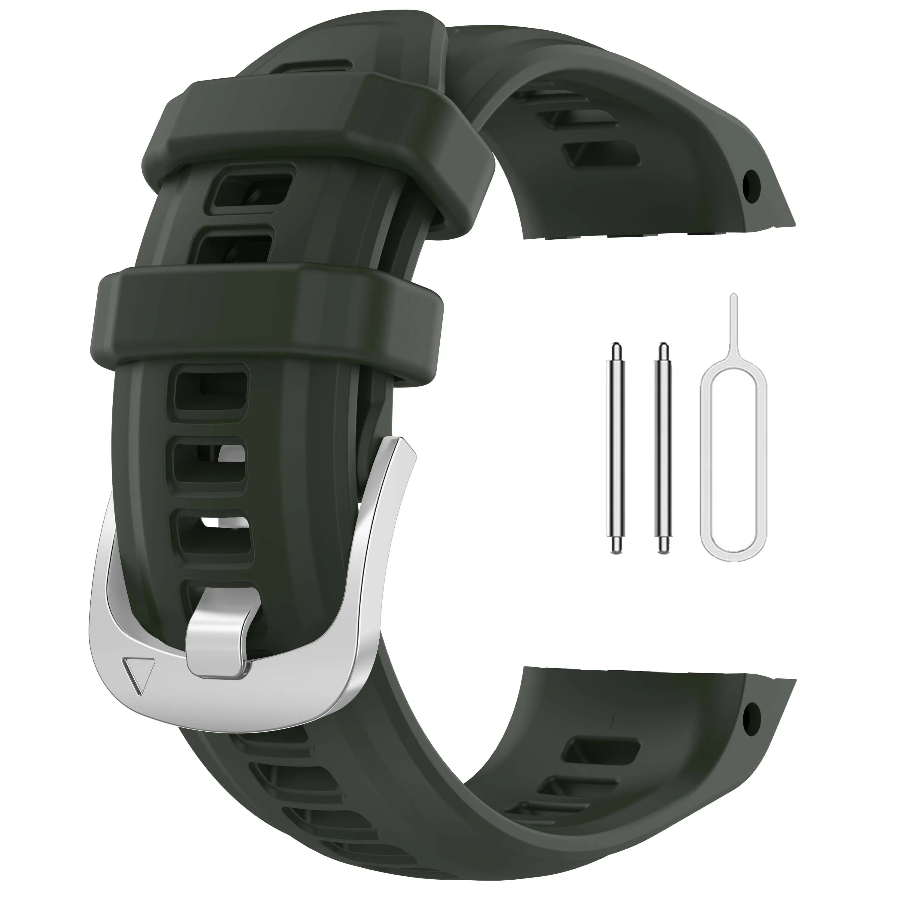 Elegant Soft Silicone Watch Band - Fashionable Replacement Wristband for Garmin Instinct Series