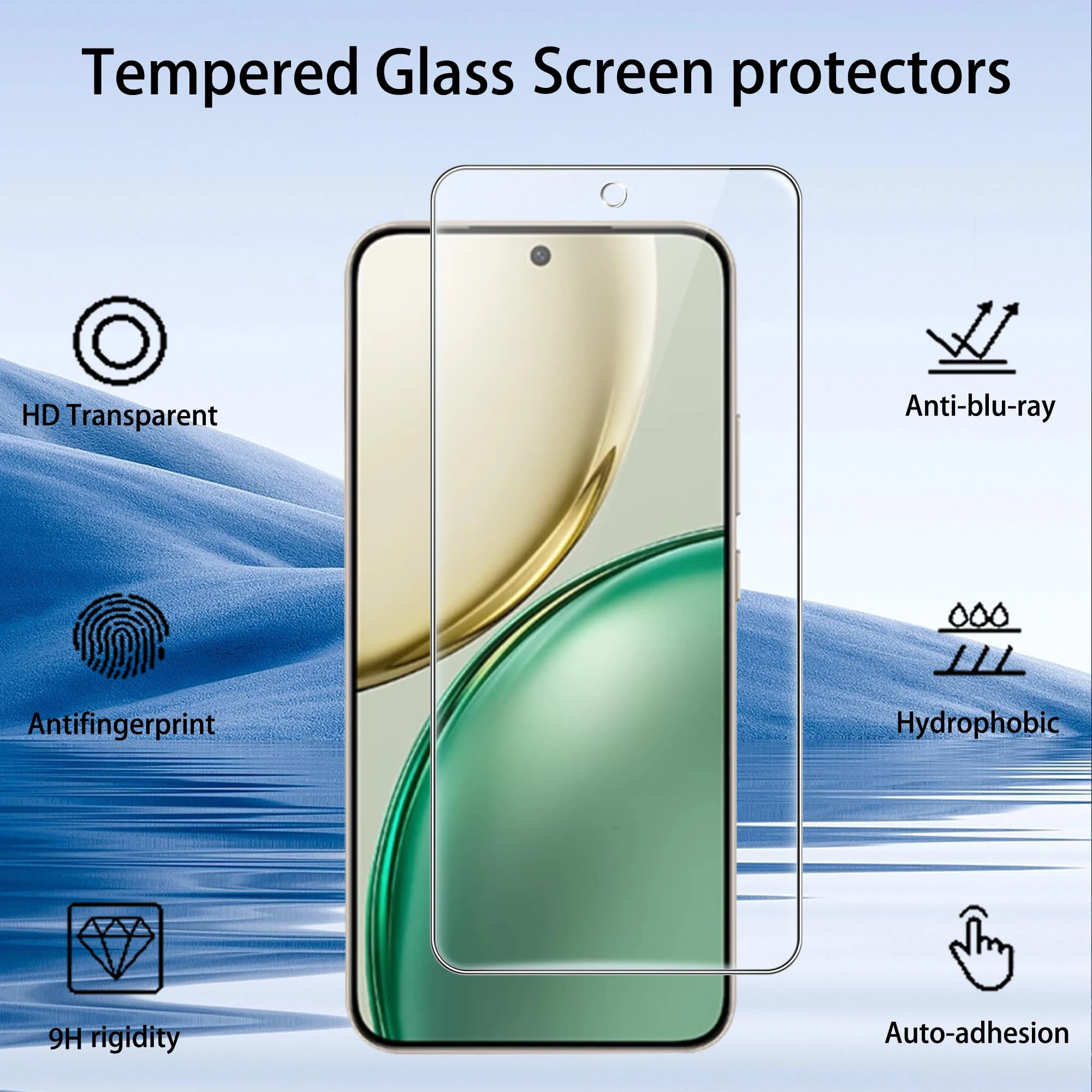 Tempered Glass HD Screen Protector - 6.79 Inch, Transparent, Anti-Scratch, Case-Friendly